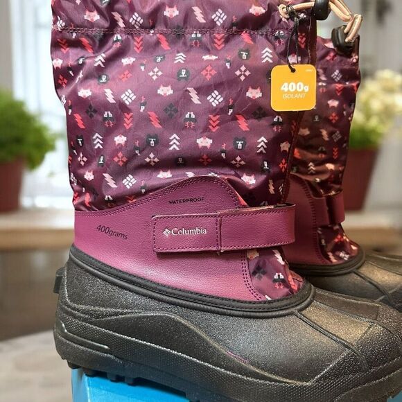 Columbia Powderbug Insulated Snow Winter Forty Print Boot −40°F Size 6 (EU 38) N - Picture 13 of 13